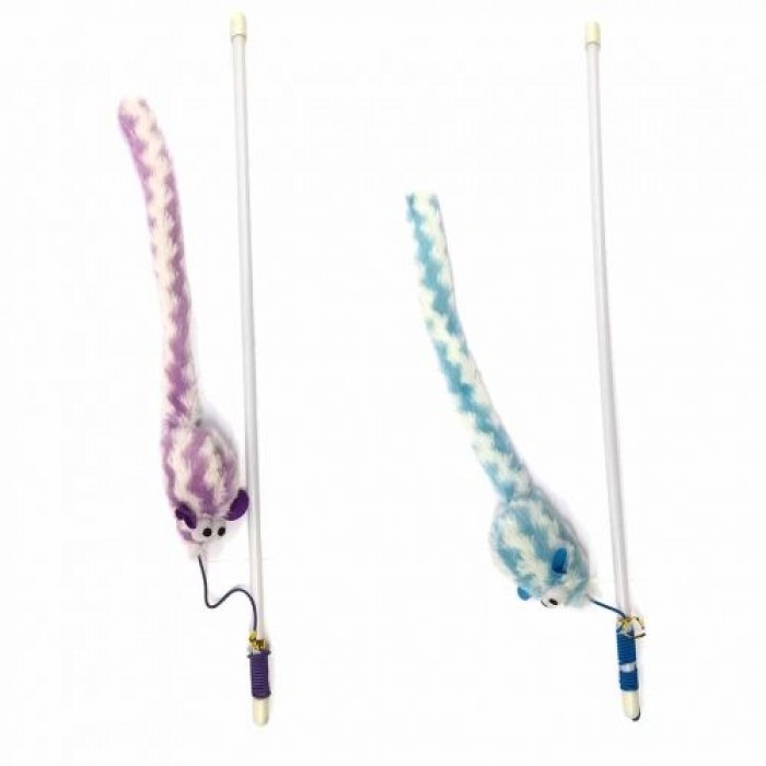 GimCat Удочка с мышкой и кошачьей мятой для кошек, 46 см