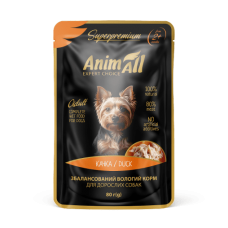 AnimAll вологий корм для собак з качкою 80г*12шт