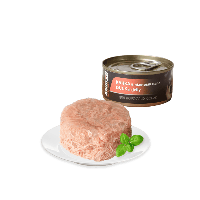 AnimAll вологий корм для собак з качкою в ніжному желе 85 г