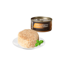 AnimAll вологий корм для котів з куркою та креветками в ніжному желе 85 г