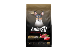 AnimAll сухой корм для взрослых собак малых пород со свежей индейкой и ягненком 12 кг