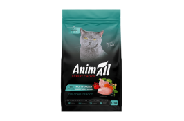 AnimAll сухой корм для стерилизованных кошек с курицей и свежим ягненком 12 кг
