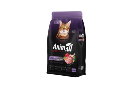 AnimAll сухой корм для взрослых кошек со свежей индейкой и уткой 12 кг