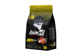 AnimAll сухой корм для взрослых кошек со свежей курицей 0,4 кг