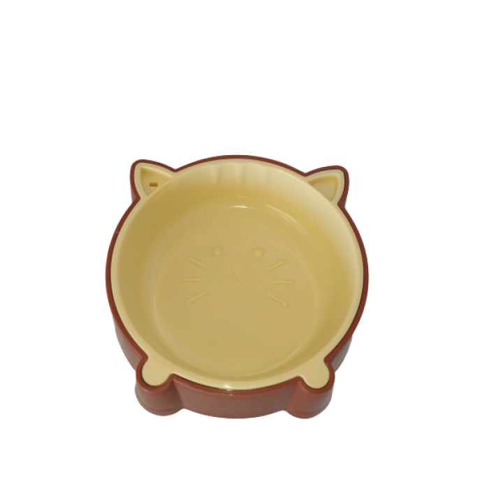 AnimAll пластикова миска для котів "Кошеня" (коричнева) S 200 мл