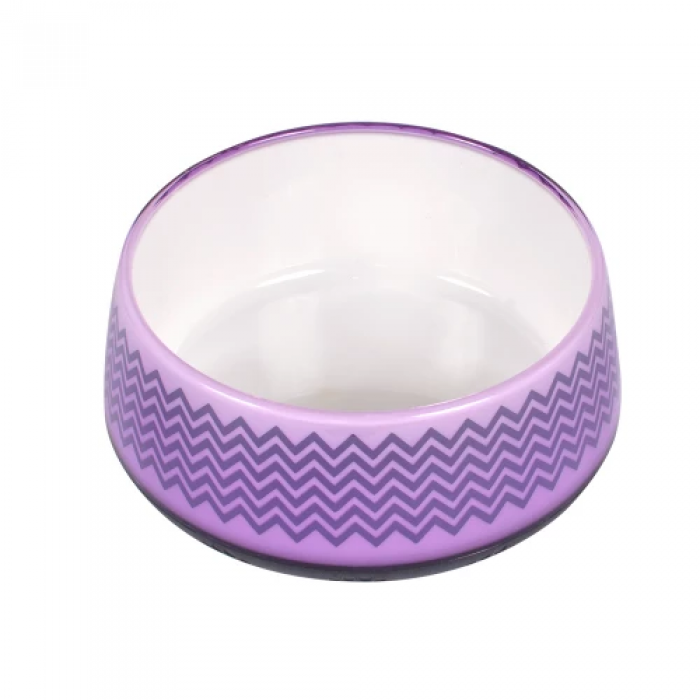 AnimAll Super пластикова миска для собак з візерунком (фіолетова) 300 мл