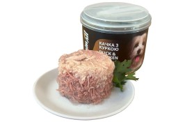 AnimAll вологий корм для собак з качкою та куркою в ніжному желе 195 г