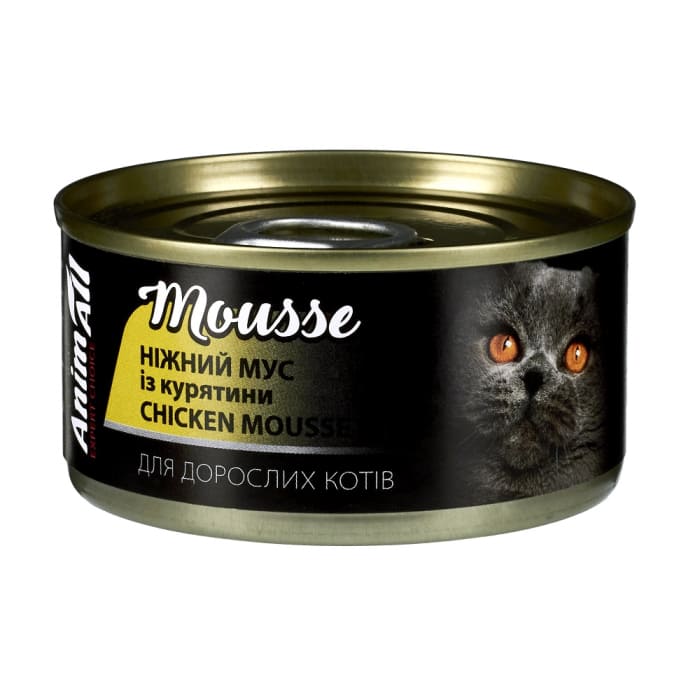 AnimAll Chicken Mousse ніжний мус з курятини для котів 80 г
