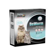 AnimAll VetLine DeWorm антигельмінтний препарат для котів та кошенят (0,5 г × 6 табл.)