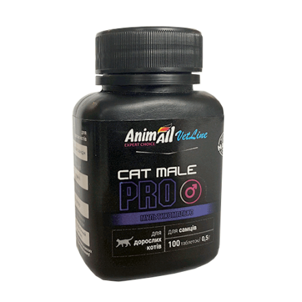 AnimAll VetLine Cat Male PRO витамины для взрослых котов (самцов)  0,5 г × 100 табл.