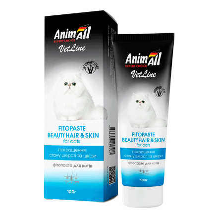 AnimAll VetLine Beauty Hair & Skin фитопаста для улучшения состояния шерсти и кожи котов 100 г