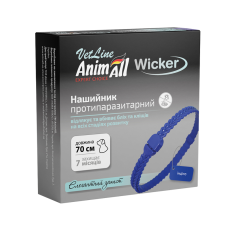 AnimAll VetLine Wicker нашийник протипаразитарний для собак середніх та великих порід (індиго) 70 см