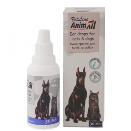 AnimAll VetLine ушные капли для котов и собак 30 мл