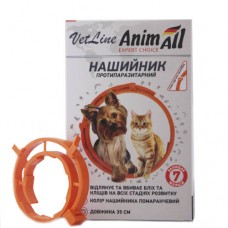 AnimAll VetLine нашийник протипаразитарний для котів та собак малих порід (помаранчевий) 35 см