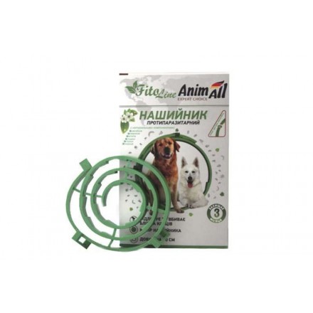 AnimAll FitoLine Nature ошейник противопаразитарный для собак средних и крупных пород (зеленый) 70 см
