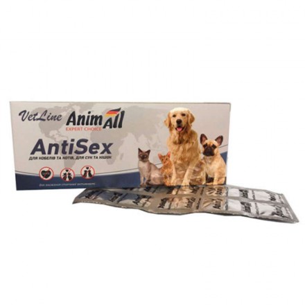 AnimAll VetLine AntiSex контрацептивные таблетки для собак и котов 10 табл.