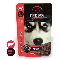 Fine Dog Adult шматочки м'яса яловичини в соусі для собак 100г