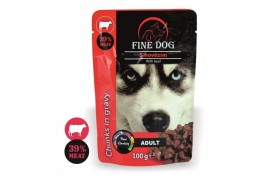 Fine Dog Adult шматочки м'яса яловичини в соусі для собак 100г