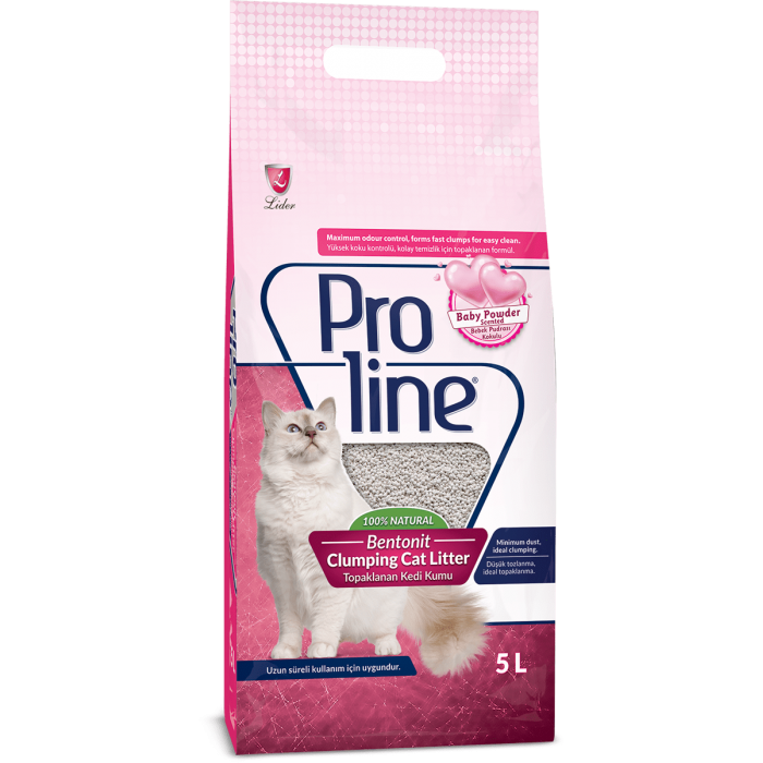 PROLINE (Пролайн) Baby Powder бентонитовый наполнитель для котов 5л