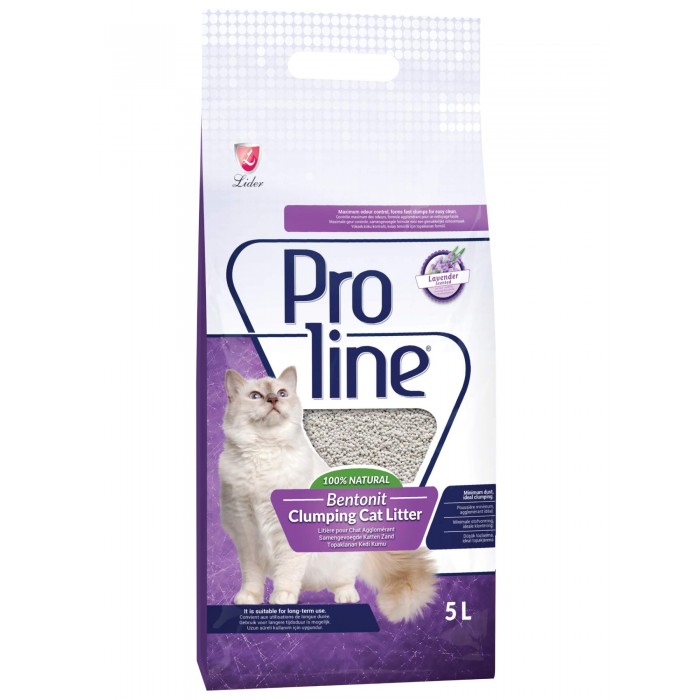 PROLINE (Пролайн) Lavander бентонитовый наполнитель для котов 5л