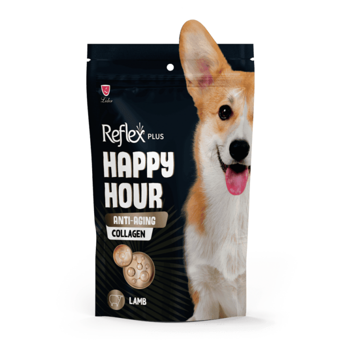 Reflex Plus Happy Hour ласощі для собак з ягням та колагеном проти старіння 60г