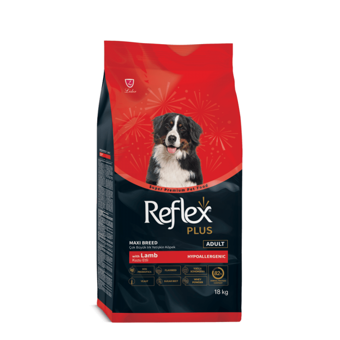 Reflex Plus Lamb​ Повноцінний сухий корм для собак великих порід з ягням та рисом 18кг