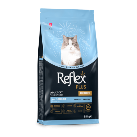 Reflex Plus Urinary Adult повноцінний та збалансований сухий корм для котів з лососем 1,5кг  