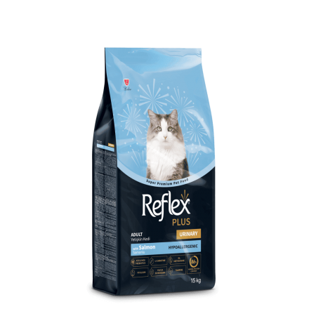Reflex Plus Urinary Adult полноценный и сбалансированный сухой корм для кошек с лососем 15 кг