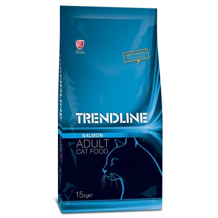 Trendline (Трендлайн) Полноценный и сбалансированный сухой корм для котов с лососем 15кг.