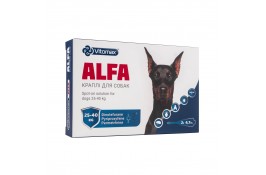 Vitomax (Вітомакс) Alfa краплі на холку для собак від 25 до 40 кг. 4.7мл