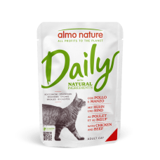 Almo Nature Daily Cat влажный корм с курицей и говядиной для котов 70г*10шт