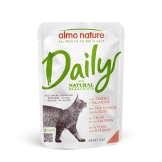 Almo Nature Daily Cat влажный корм с тунцoм и лососем для котов 70г*10шт