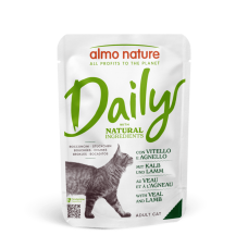 Almo Nature Daily Cat влажный корм с телятиной и ягненком для котов 70г*10шт