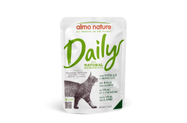 Almo Nature Daily Cat вологий корм з телятиною та ягням для котів 70г*10шт