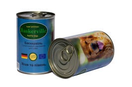 Baskerville Консерви для собак Ягня та півень 400г