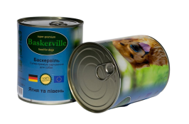 Baskerville Консерви для собак Ягня та півень 800г