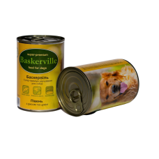 Baskerville Консерви для собак Півень з рисом та цукіні 400г