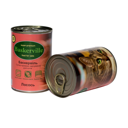 Baskerville Корм для котів Лосось 400г