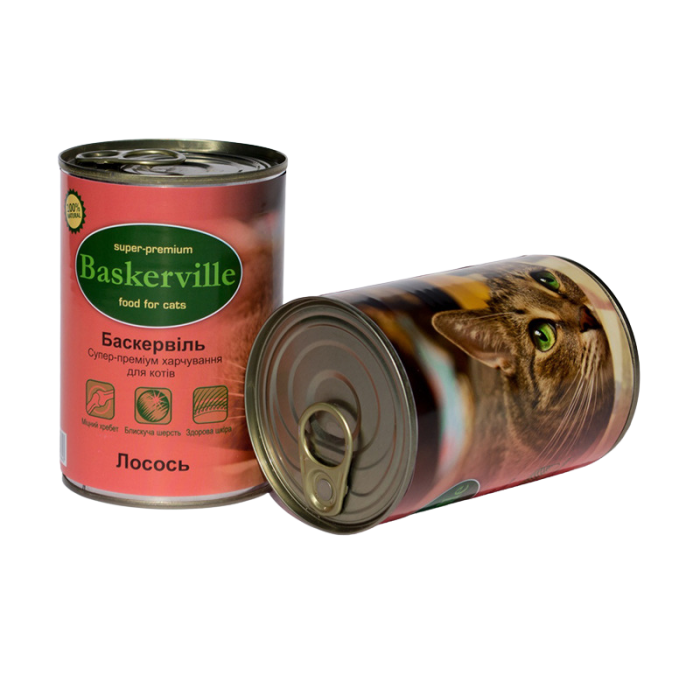 Baskerville Корм для котів Лосось 400г