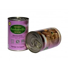 Baskerville Корм для котів Качка з індичкою 400г