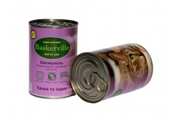 Baskerville Корм для кошек Утка и индейка 400г
