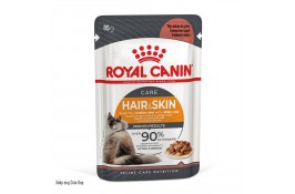 ROYAL CANIN HAIR & SKIN CARE IN GRAVY вологий корм для шкіри та шерсті котів в соусі 85г*12шт