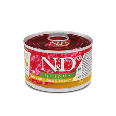 Farmina N&D Quinoa Skin & Coat Adult Mini при пищевой аллергии с перепелом, киноа, кокосом и куркумой 140г