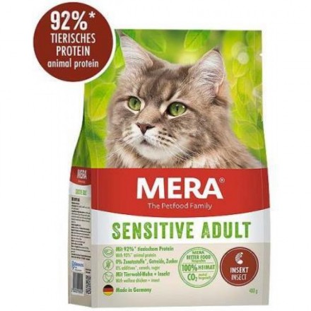 Mera Cats Sensitive Adult Intsect сухой корм для котов с протеинами насекомых 0,4 кг