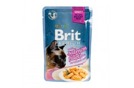 Brit Premium Cat pouch філе лосося в соусі для стерилізованих 85г*24шт