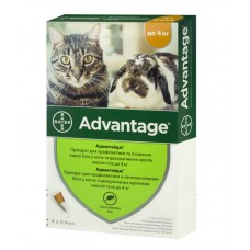 Bayer Advantage 40 (Адвантейдж) краплі п\п для котів до 4кг.