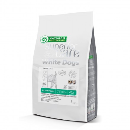 Nature's Protection Superior Care White Dogs Grain Free Insect All Sizes and Life Stages для собак с белой шерстью 4 кг