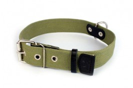 Collar брезентовый ошейник со светоотражающей нитью для собак XL