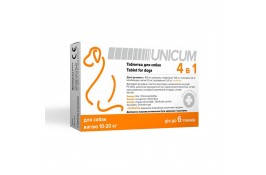 Unicum 4 в 1 таблетка протипаразитарна для собак від 10 до 20 кг