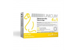 Unicum 4 в 1 таблетка протипаразитарна для собак від 2,5 до 10 кг